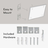 U BRANDS Magnetic Dry Erase 4-in-1 Calendar Board with Silver Aluminum Frame, 36" x 24"-843463138916-LR-362763-4-LR eShop