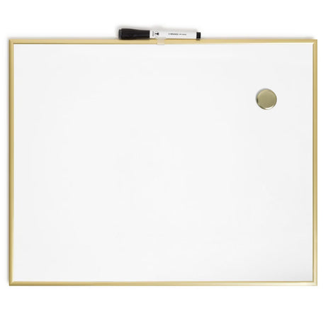 U BRANDS Magnetic Dry-Erase Board with Gold Decor Frame, 16" x 20"-843463155609-LR-362769-2-LR eShop