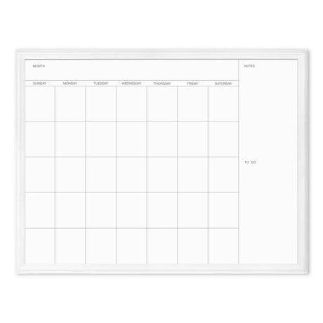 U BRANDS Magnetic Dry Erase Calendar Board with White Decor Frame, 30" x 20"-817894020751-LR-362759-1-LR eShop