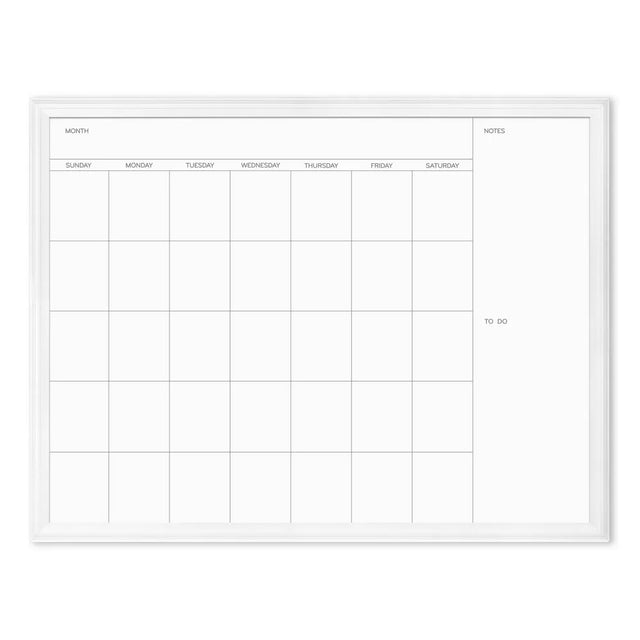 U BRANDS Magnetic Dry Erase Calendar Board with White Decor Frame, 30" x 20"-817894020751-LR-362759-1-LR eShop