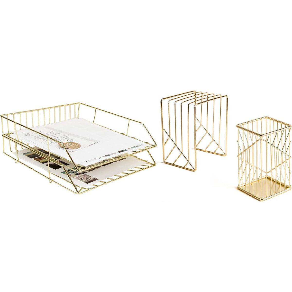 U BRANDS Metal Desk Organization Kit - Gold, 3 count-843463139401-LR-362764-3-LR eShop