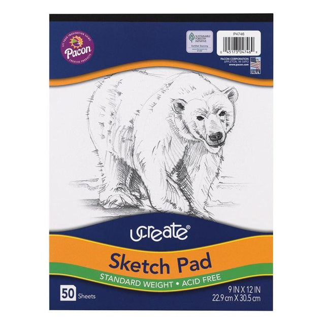 UCreate 50 Sheet Sketch Pad, 9" x 12"-045173047469-LR-132439-1-LR eShop