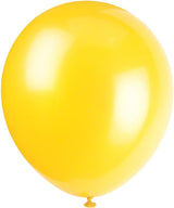 Unique 12" Latex Balloons, 10 count - Sunburst Yellow-011179545070-LR-359575-2-LR eShop