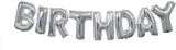 Unique 14" Foil Letter "Happy Birthday" Balloon Banner Kit - Stunning Silver-011179536801-LR-359573-4-LR eShop