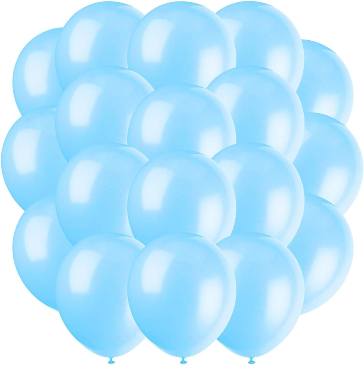 Unique 9" Latex Balloons - Baby Blue, 20 count-011179545377-LR-287301-4-LR eShop