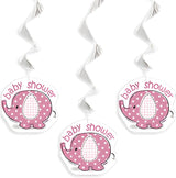 Unique Baby Shower Pink Elephant Hanging Swirl Decorations, 26-Inch-011179416721-LR-323738-2-LR eShop
