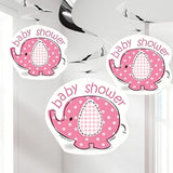 Unique Baby Shower Pink Elephant Hanging Swirl Decorations, 26-Inch-011179416721-LR-323738-4-LR eShop