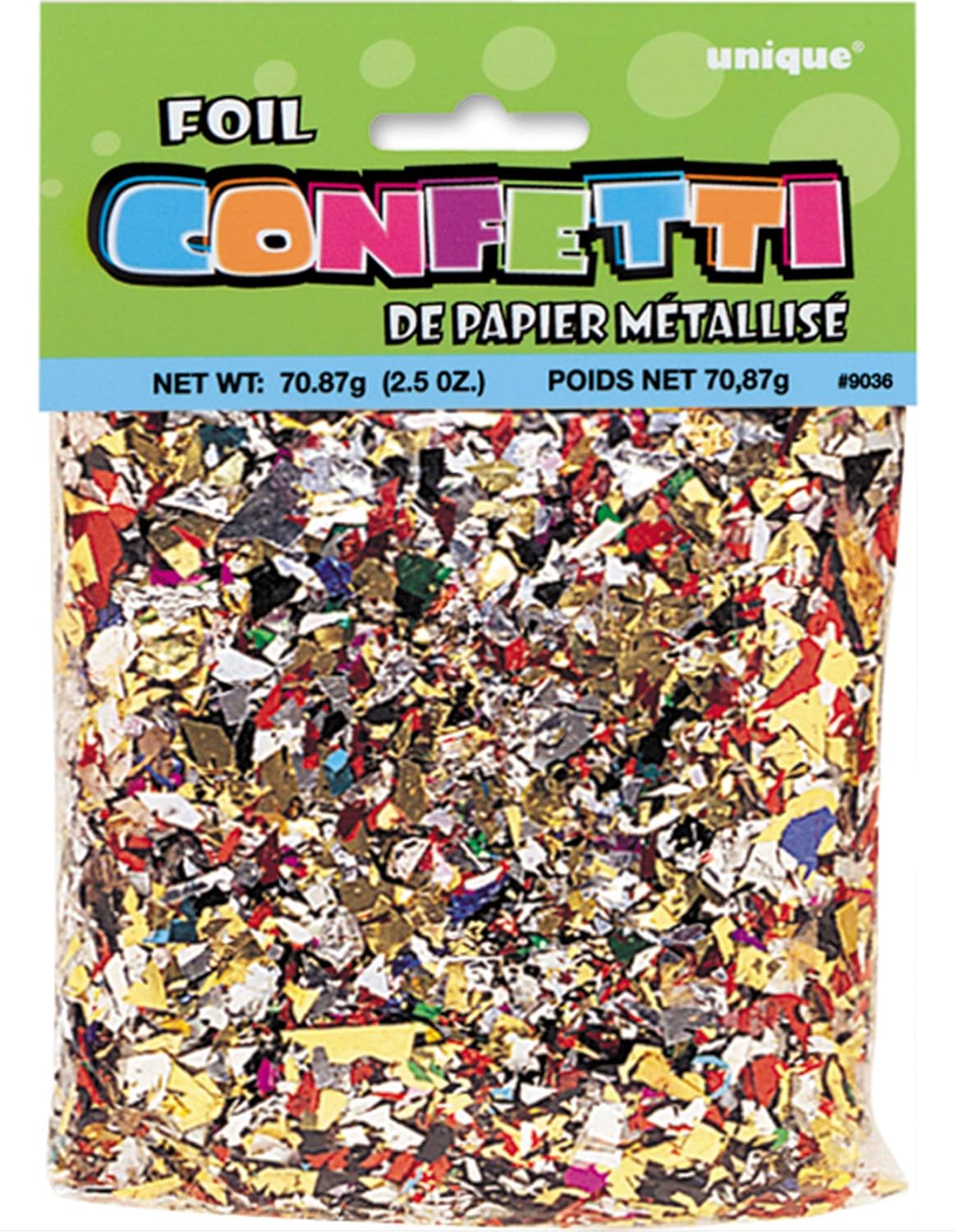 Unique Multicolor Foil Confetti, 2.5oz-011179090365-LR-99051-1-LR eShop
