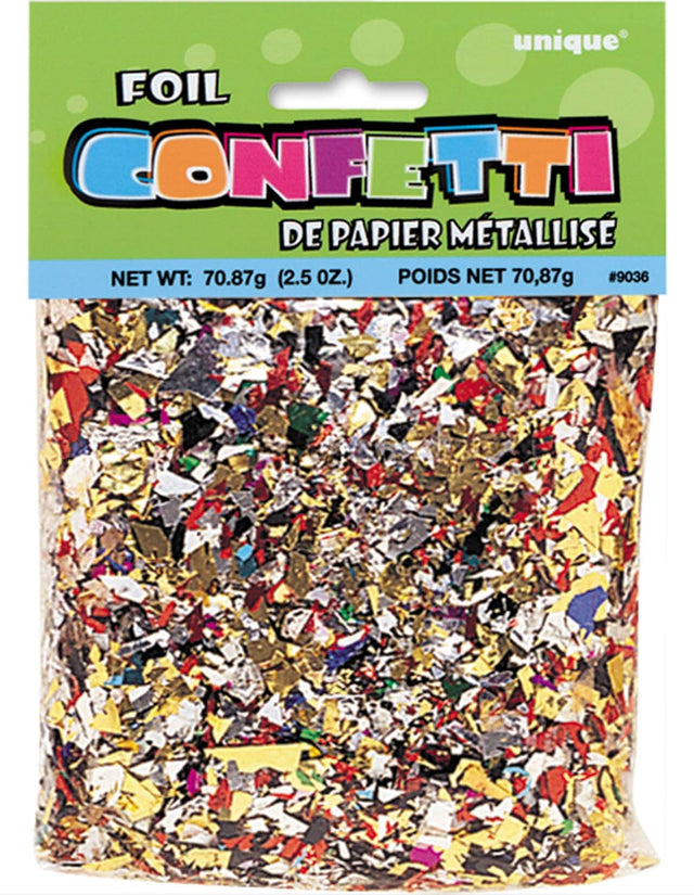 Unique Multicolor Foil Confetti, 2.5oz-011179090365-LR-99051-1-LR eShop