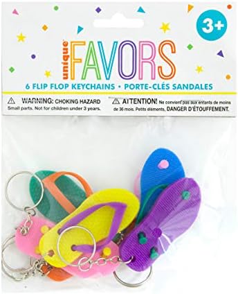 Unique Party Favors Flip Flop Keychains, 6 count-011179847686-LR-327728-1-LR eShop