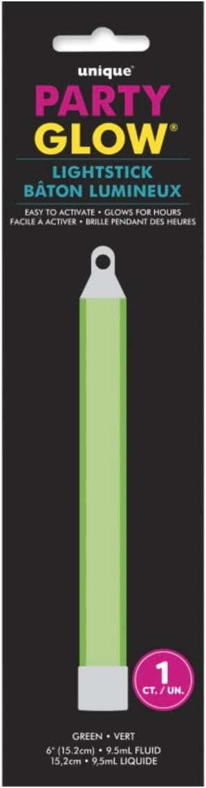 Unique Party Glow Light Stick - Green, 6"-011179055418-LR-110476-1-LR eShop