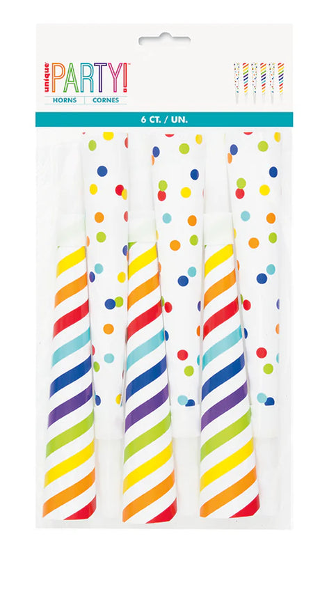 Unique Party! Multicolored Fancy Horns, 6 count-011179934751-LR-359596-1-LR eShop