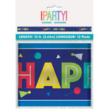 Unique Party! Peppy Collection Foil Happy Birthday Banner, 12 ft-011179747382-LR-359584-1-LR eShop