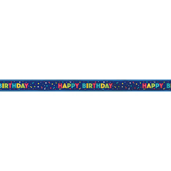 Unique Party! Peppy Collection Foil Happy Birthday Banner, 12 ft-011179747382-LR-359584-2-LR eShop