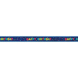 Unique Party! Peppy Collection Foil Happy Birthday Banner, 12 ft-011179747382-LR-359584-2-LR eShop