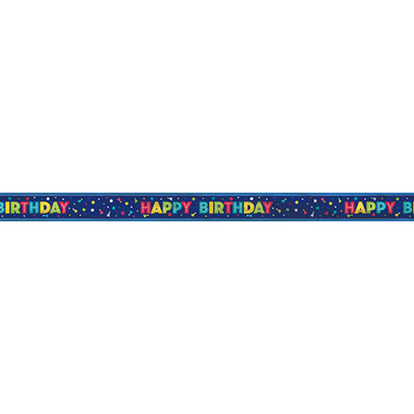 Unique Party! Peppy Collection Foil Happy Birthday Banner, 12 ft-011179747382-LR-359584-2-LR eShop