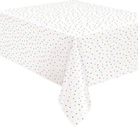 Unique Patterned Rectangular Plastic Table Cover, 54" x 84" - Dots & Stars Birthday-011179225439-LR-359559-2-LR eShop