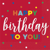 Unique Patterned Square Party Napkins - Dots & Stars Birthday, 16 count-011179225422-LR-359558-1-LR eShop