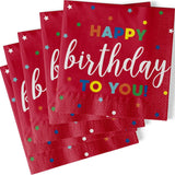 Unique Patterned Square Party Napkins - Dots & Stars Birthday, 16 count-011179225422-LR-359558-2-LR eShop
