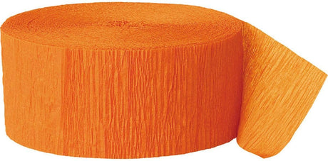 Unique Premium Crepe Paper Streamer - Orange, 81 ft-011179063154-LR-108973-2-LR eShop