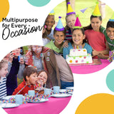 Unique Solid Rectangular Plastic Table Cover, 54" x 108" - Hot Pink-011179050826-LR-326830-7-LR eShop