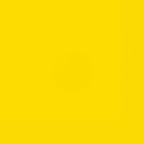Unique Solid Square Party Napkins - Neon Yellow, 20 count-011179992027-LR-359600-1-LR eShop