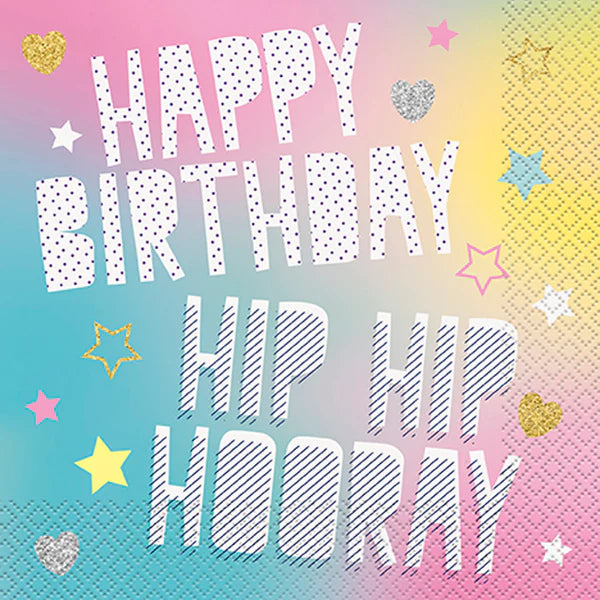 Unique Unicorn Galaxy Birthday Large Lunch Napkins, 16 Count-011179724925-LR-333430-1-LR eShop