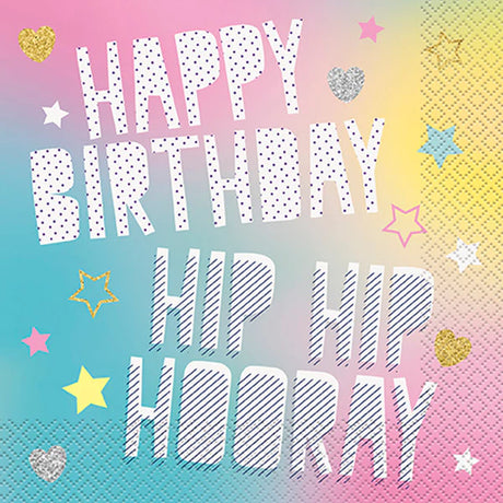 Unique Unicorn Galaxy Birthday Large Lunch Napkins, 16 Count-011179724925-LR-333430-1-LR eShop