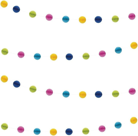 Unique Vibrant Multicolor Honeycomb Ball Paper Garland, 7ft-011179496129-LR-359572-2-LR eShop