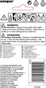 Unique Vibrant Rainbow Border Birthday Candle - Number 0-011179199402-LR-359547-4-LR eShop