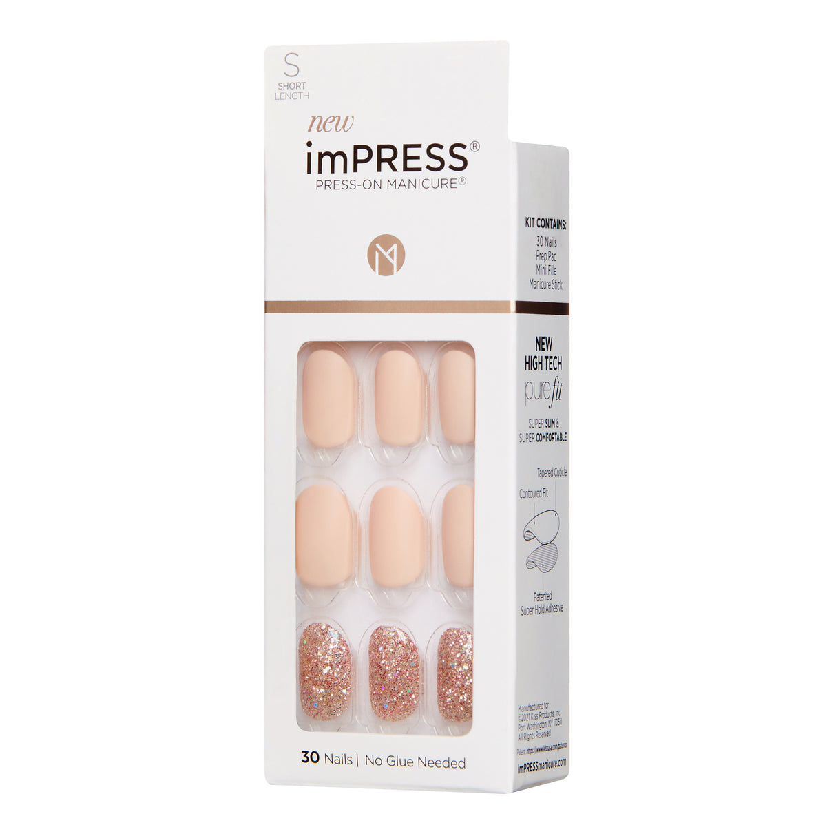 Kiss imPRESS Press-on Manicure - Evanesce, 30ct