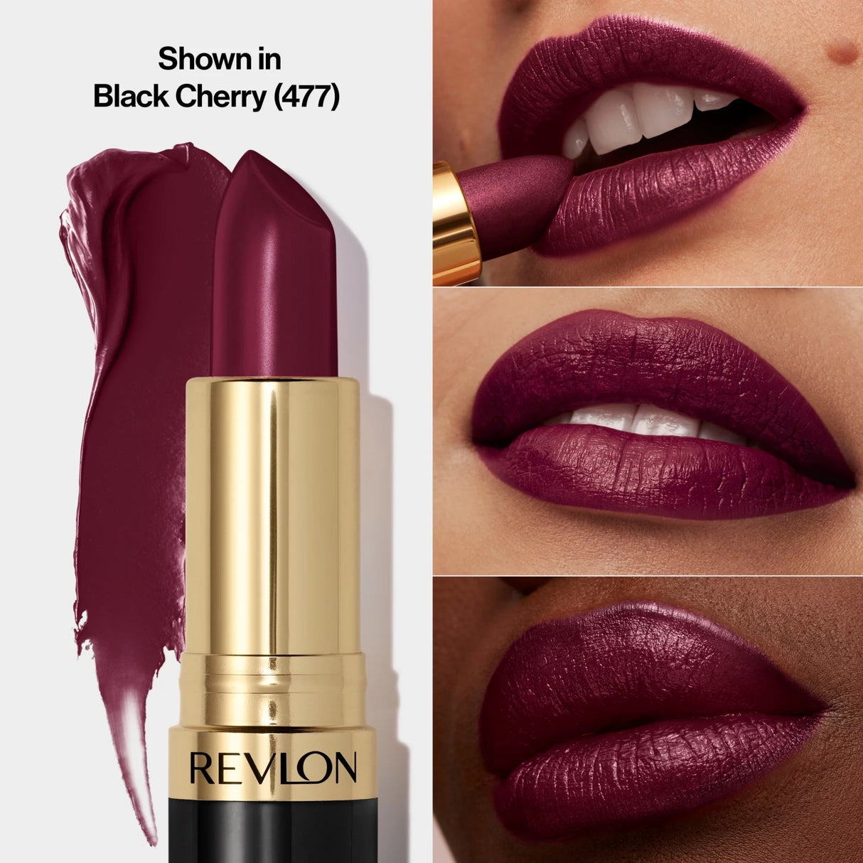 Revlon Super Lustrous Lipstick with Moisturizing Creamy Formula - Black Cherry