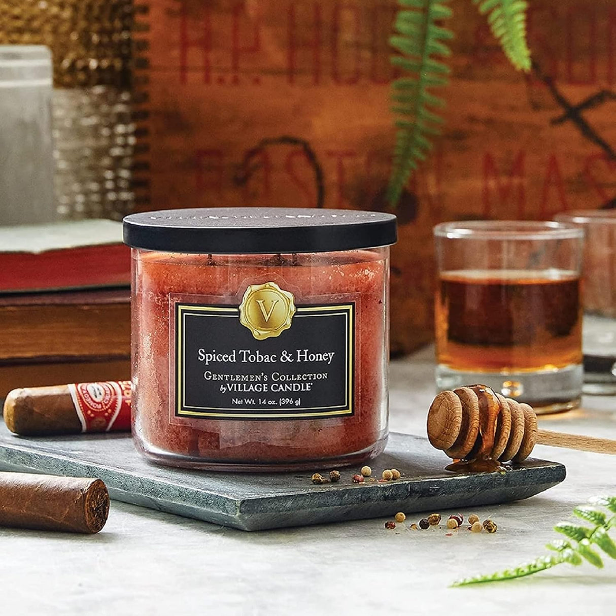 Village Candle Gentlemen's Collection Spiced Tobac & Honey Candle-602406648192-LR-343874-3-LR eShop