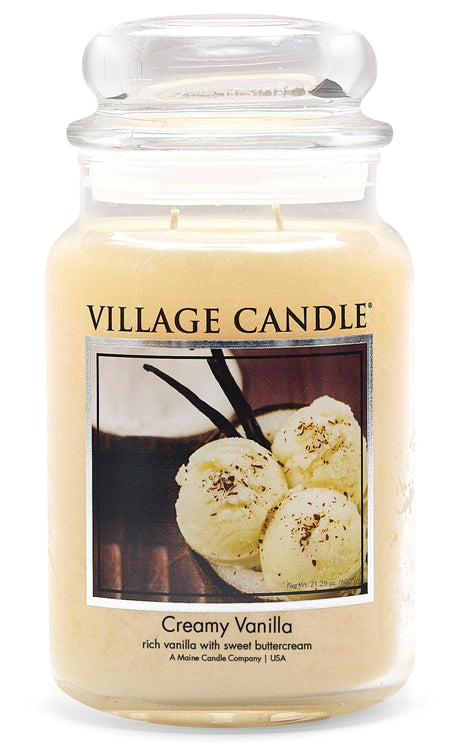 Village Candle Large Apothecary Jar Candle - Creamy Vanilla-602406801467-LR-199896-1-LR eShop