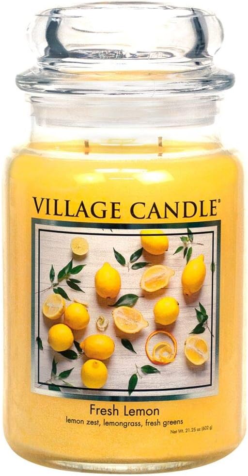 Village Candle Large Apothecary Jar Candle - Fresh Lemon-602406641674-LR-339966-1-LR eShop