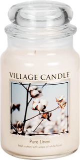 Village Candle Large Apothecary Jar Candle - Pure Linen-602406101505-LR-199901-1-LR eShop