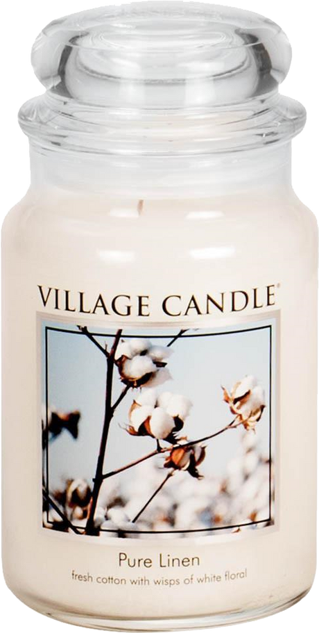 Village Candle Large Apothecary Jar Candle - Pure Linen-602406101505-LR-199901-1-LR eShop