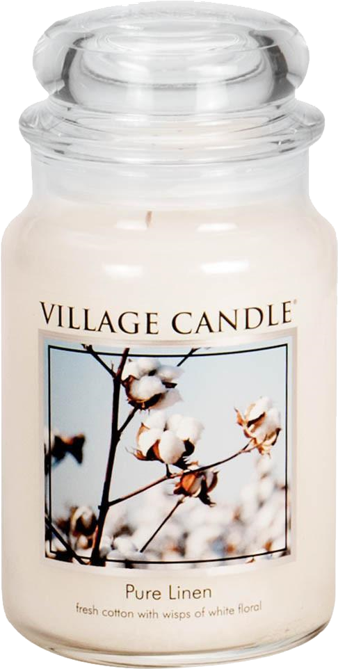 Village Candle Large Apothecary Jar Candle - Pure Linen-602406101505-LR-199901-1-LR eShop
