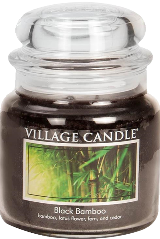Village Candle Medium Glass Apothecary Jar Candle - Black Bamboo-602406603160-LR-275704-1-LR eShop