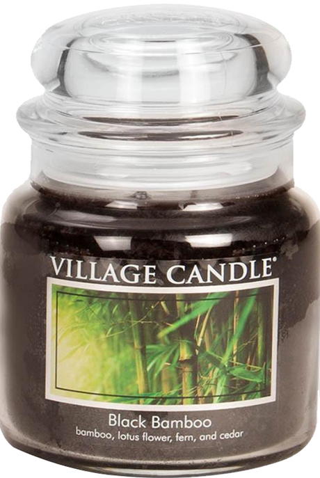 Village Candle Medium Glass Apothecary Jar Candle - Black Bamboo-602406603160-LR-275704-1-LR eShop