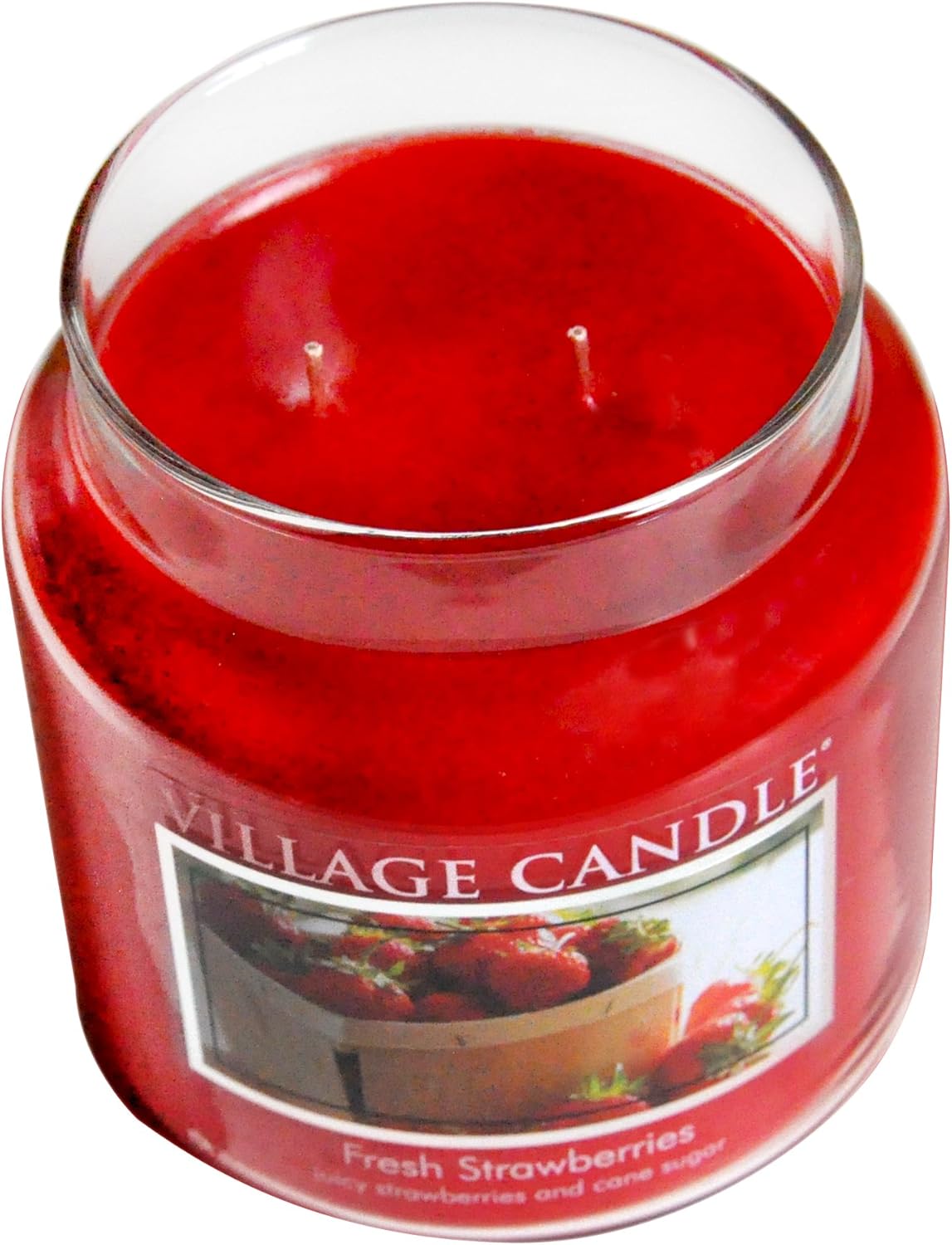 Village Candle Medium Glass Apothecary Jar Candle - Fresh Strawberries-602406602828-LR-322058-3-LR eShop