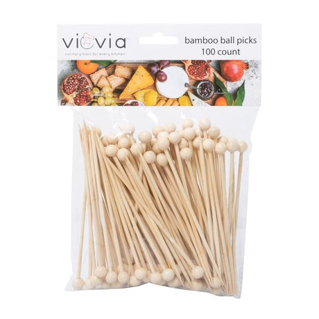 Viovia Beige Bamboo Ball Appetizer Pick 100ct-840264917054-LR-357074-1-LR eShop