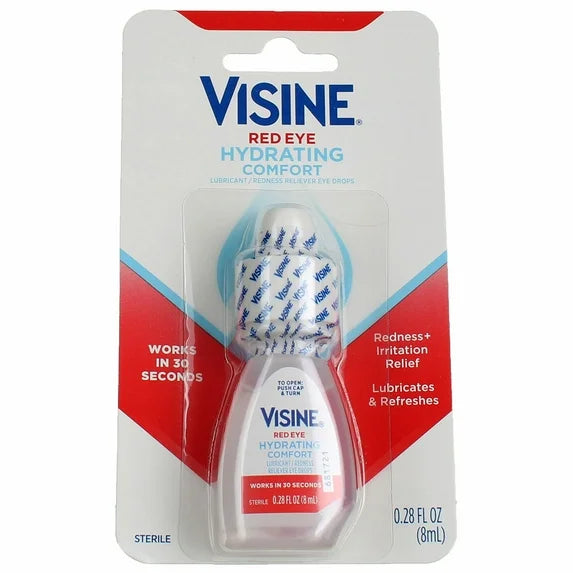 Visine Red Eye Hydrating Comfort Redness Relief Lubricating Eye Drops, 0.28 oz-312547493833-LR-351416-1-LR eShop