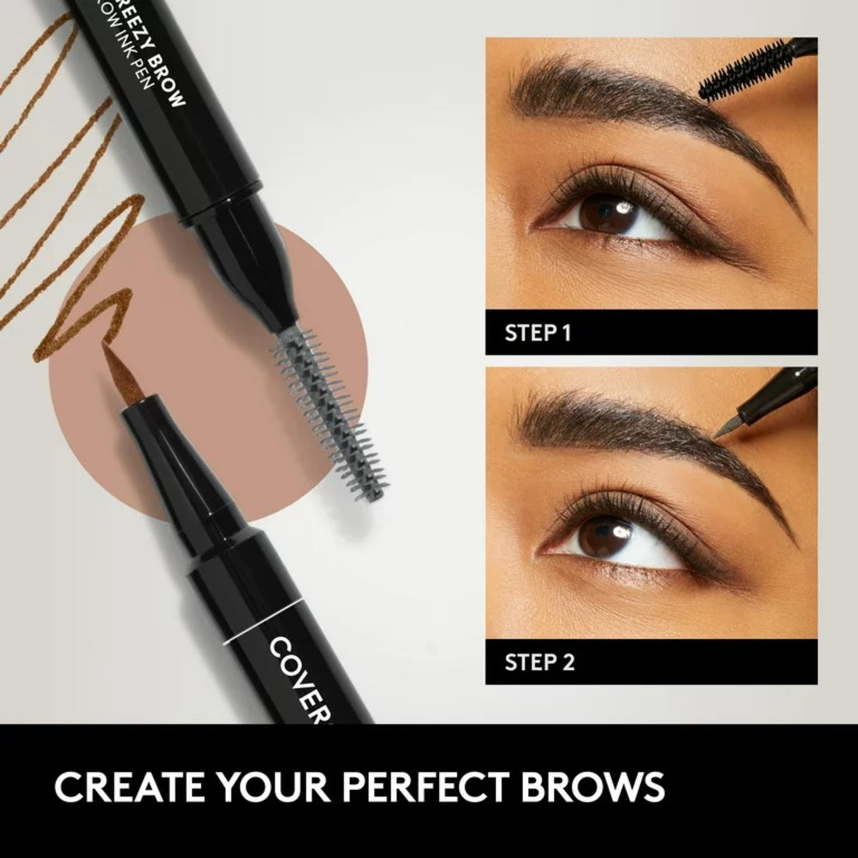 COVERGIRL Easy Breezy Brow All-Day Brow Ink Pen, Rich Brown