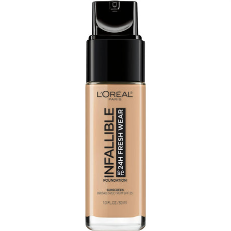 L'Oreal Paris Infallible 24 Hour Fresh Wear Foundation, Lightweight, Golden Beige, 1 oz.