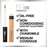 Maybelline Fit Me Liquid Concealer Makeup, Natural Coverage, Oil-Free, Deep, 0.23 fl. oz.