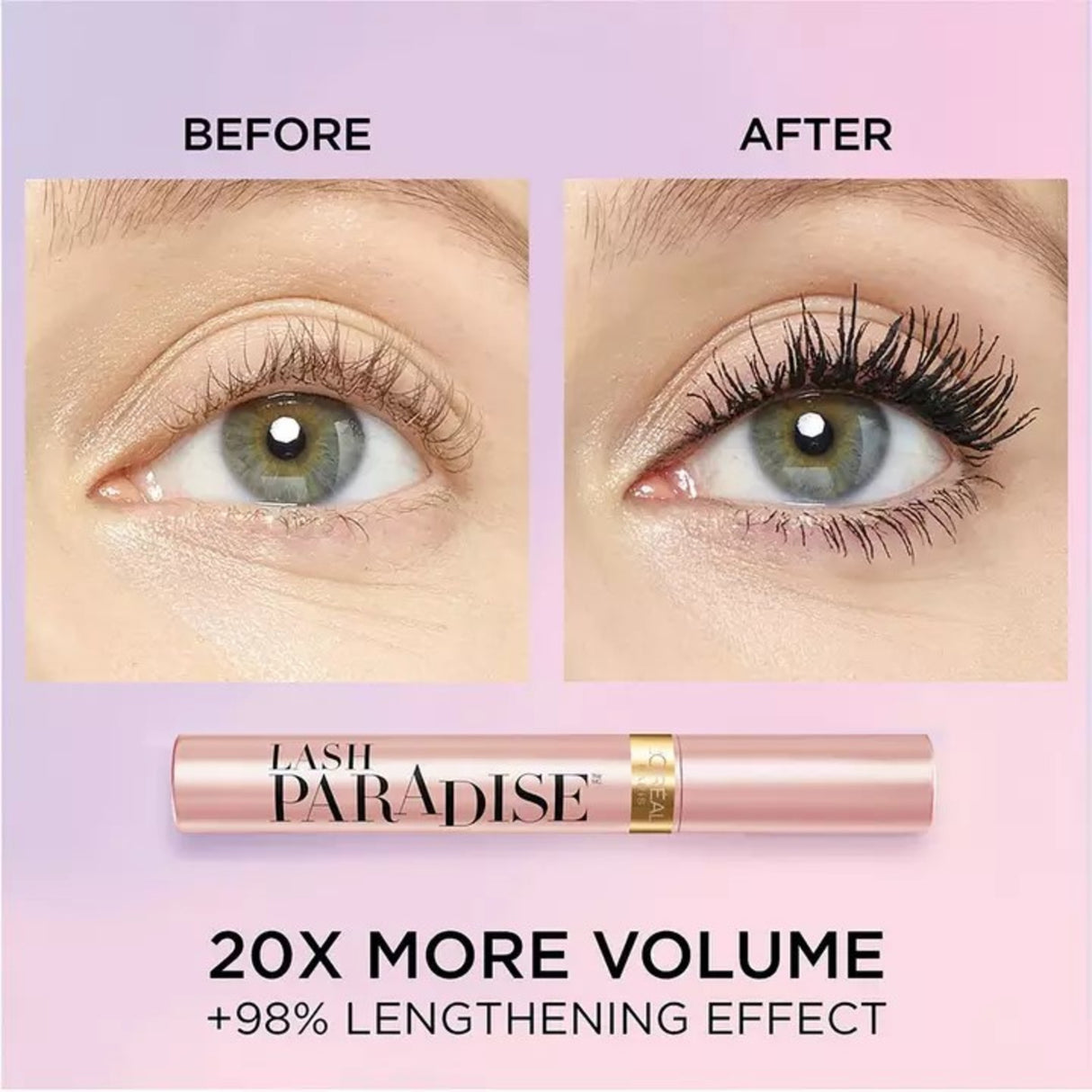 L'Oreal Paris Voluminous Lash Paradise Mascara, Black Brown, 0.28 fl. oz.