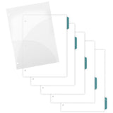 West Village by Mead Tabbed Dividers + Dual Pocket - Large, 8" x 10.75", 5 count-071723237912-LR-361595-4-LR eShop