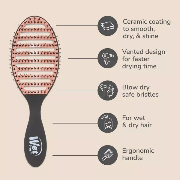 Wet Brush Ceramic Speed Dry Hair Brush - Black-736658463019-LR-359888-5-LR eShop