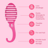 Wet Brush Shower Hair Brush Detangler - Pink Glitter-736658598155-LR-359896-5-LR eShop